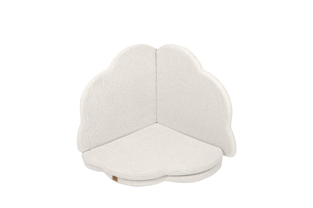 2. Cream play mat for kids by MeowBaby folded into a corner shape on black background