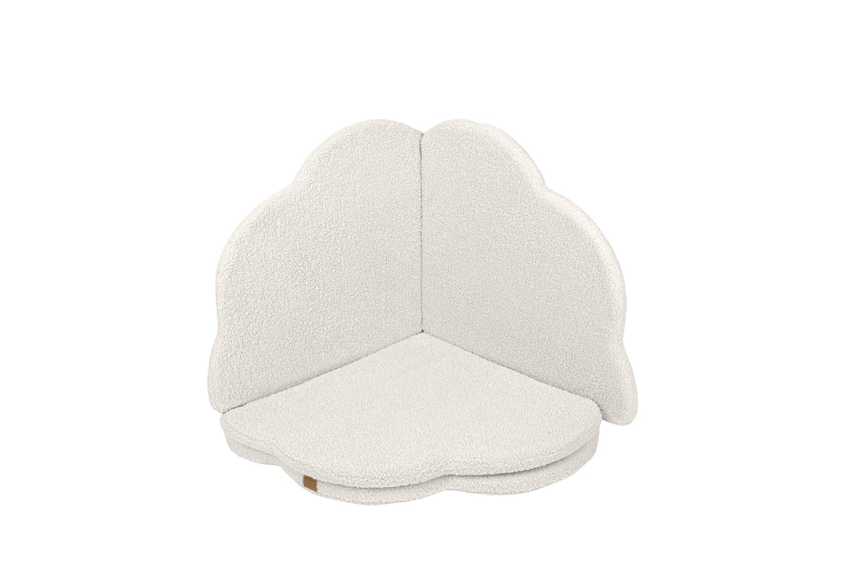 2. Cream play mat for kids by MeowBaby folded into a corner shape on black background