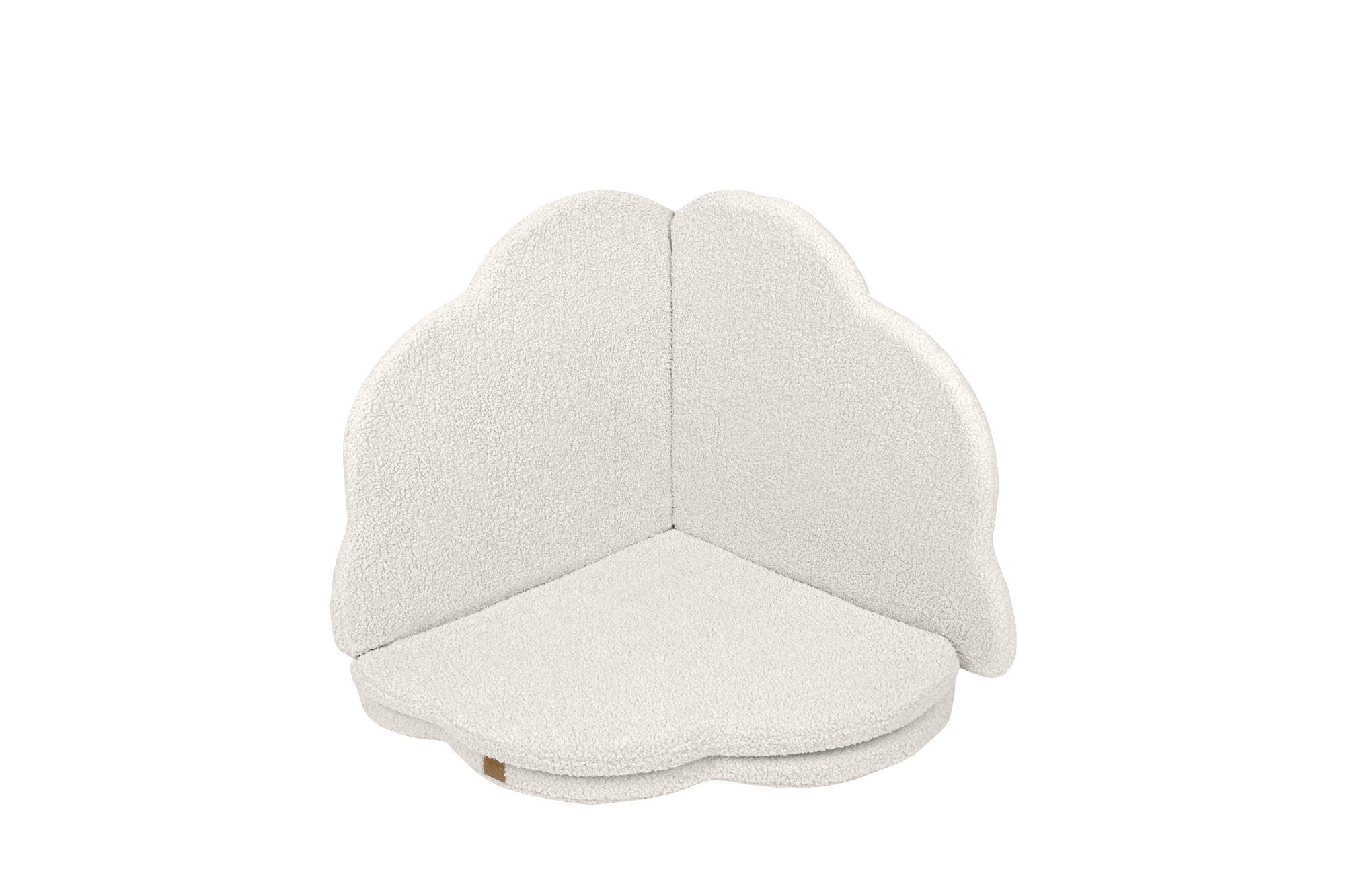 2. Cream play mat for kids by MeowBaby folded into a corner shape on black background
