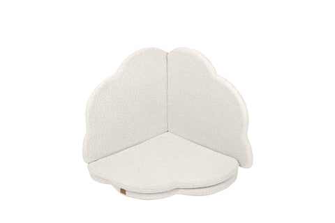 2. Cream play mat for kids by MeowBaby folded into a corner shape on black background