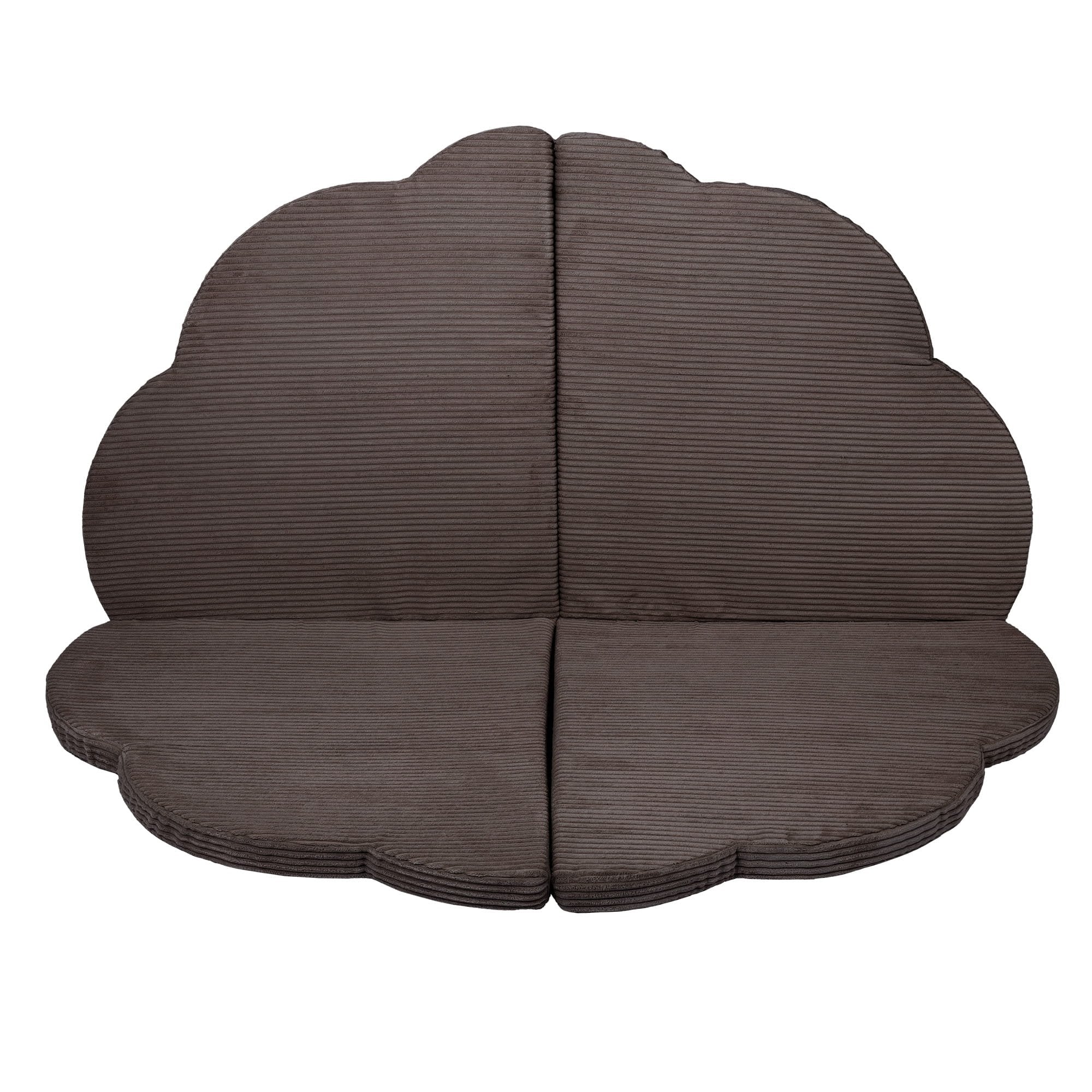 1. Brown cloud-shaped play mat for kids by MeowBaby shown in a studio setting with a ribbed texture