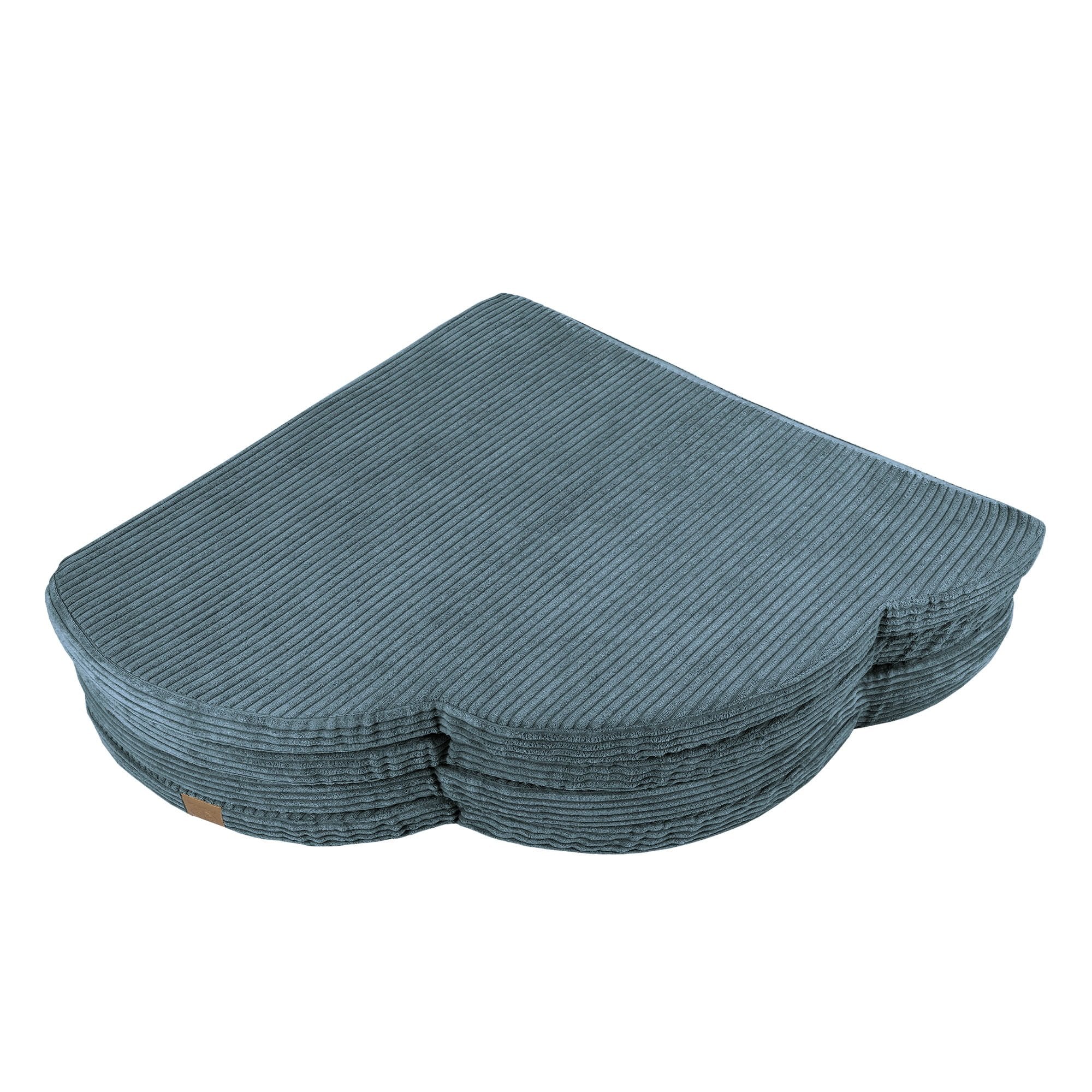 2. Folded turquoise cloud-shaped play mat for kids by MeowBaby, highlighting ribbed texture and compact design