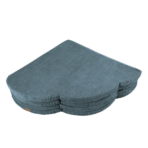 2. Folded turquoise cloud-shaped play mat for kids by MeowBaby, highlighting ribbed texture and compact design