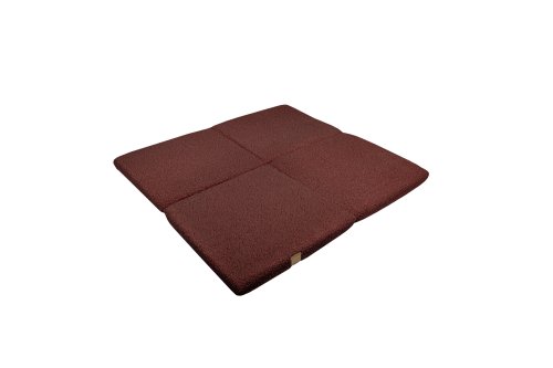1. Square brown play mat for kids by MeowBaby shown flat on black background