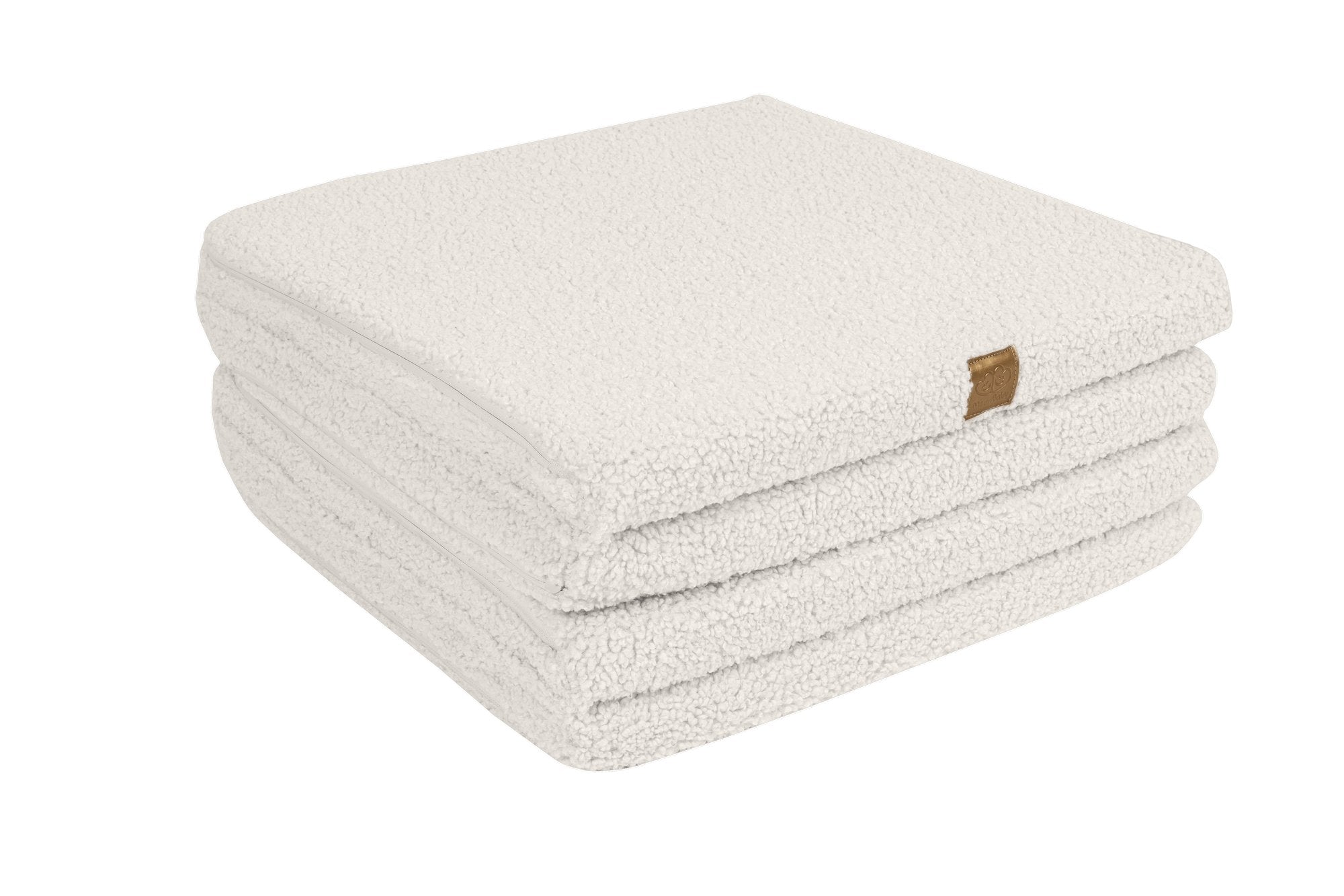 2. Folded cream play mat for kids by MeowBaby with visible texture and logo tag