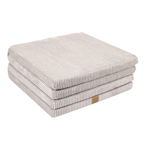 2. Folded square ecru play mat for kids by MeowBaby, highlighting compact storage and ribbed texture