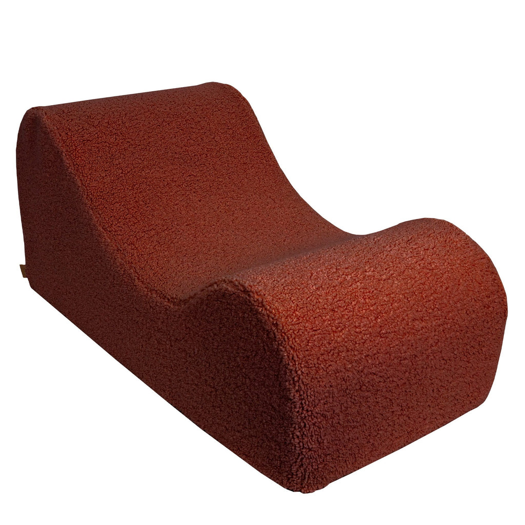 7. Brown Bearly Wave Lounger without headrest, showcasing minimalist design