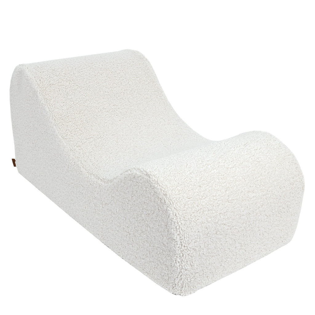 6. Cream Wave Lounger without headrest, highlighting its minimalist S-shaped design