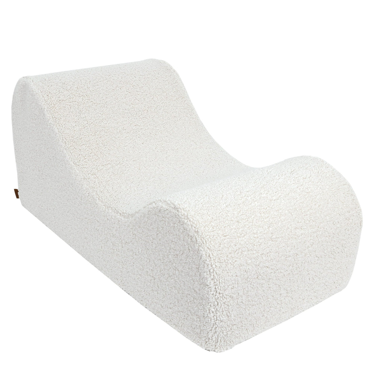 6. Cream Wave Lounger without headrest, highlighting its minimalist S-shaped design