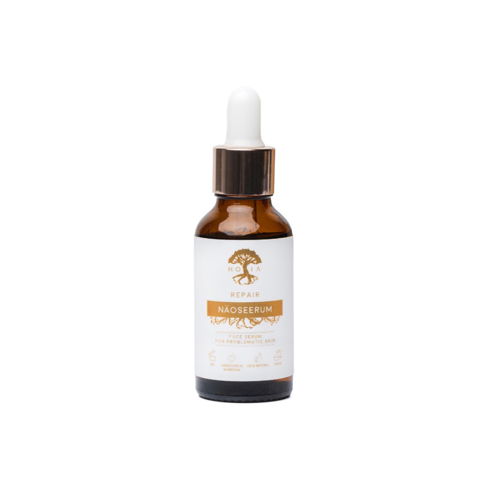 3. HOIA homespa Face Serum REPAIR bottle for problematic skin, studio shot