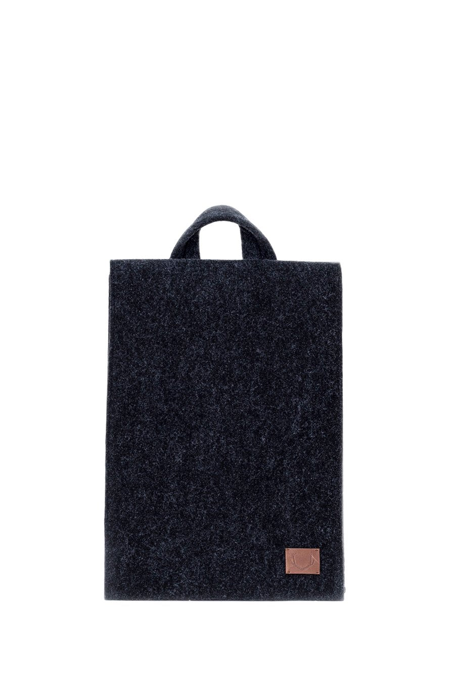 6. Front view of black Nordhale Backpack Lund in studio setting