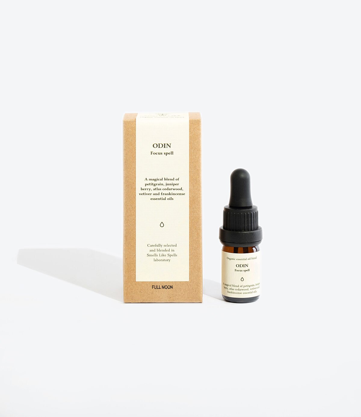 3. Smells Like Spells Essential Oil Blend ODIN with eco-friendly packaging, 5 ml bottle and box