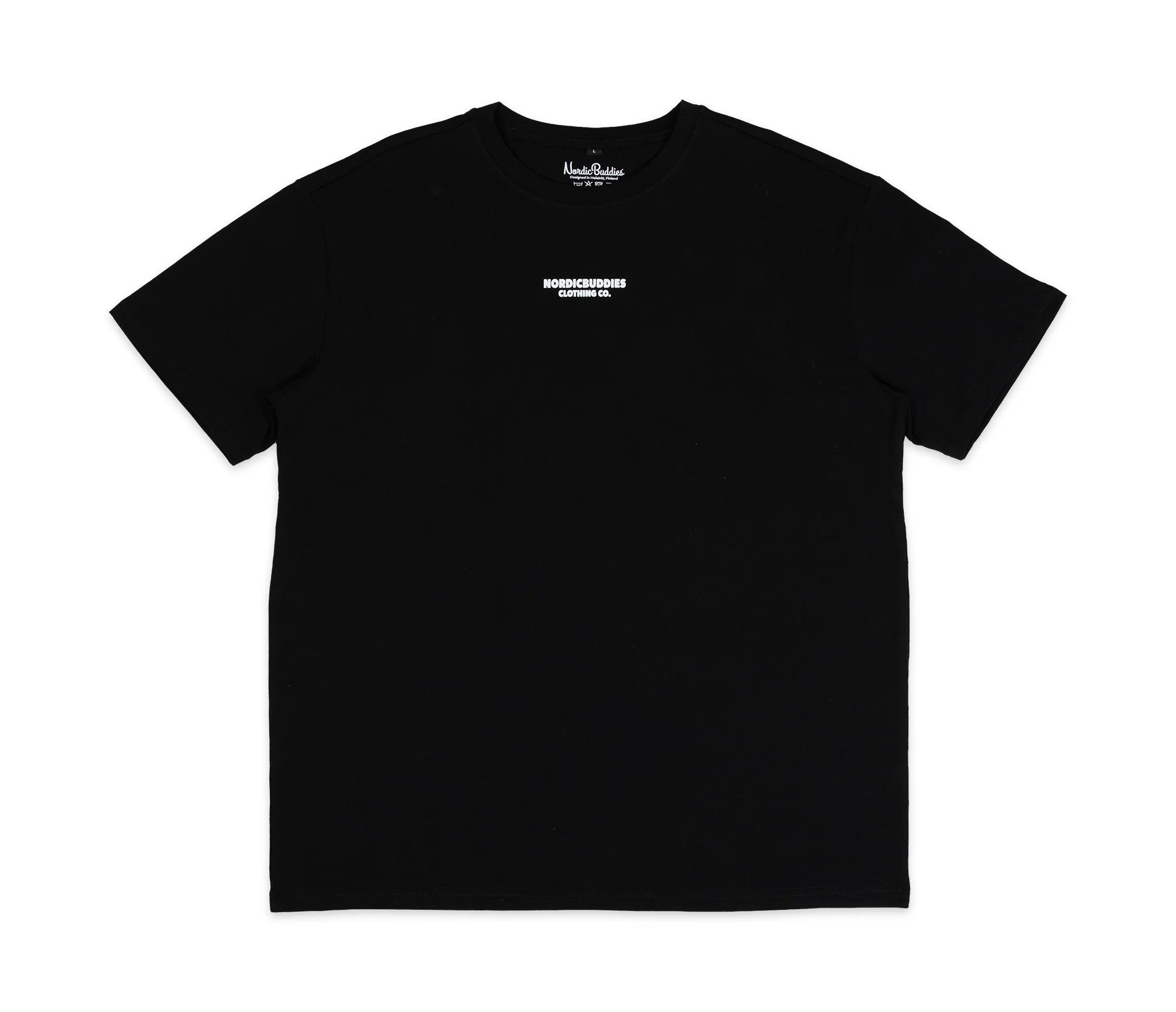 8. Close-up of Snufkin Fishing T-Shirt by Moomin, front logo detail