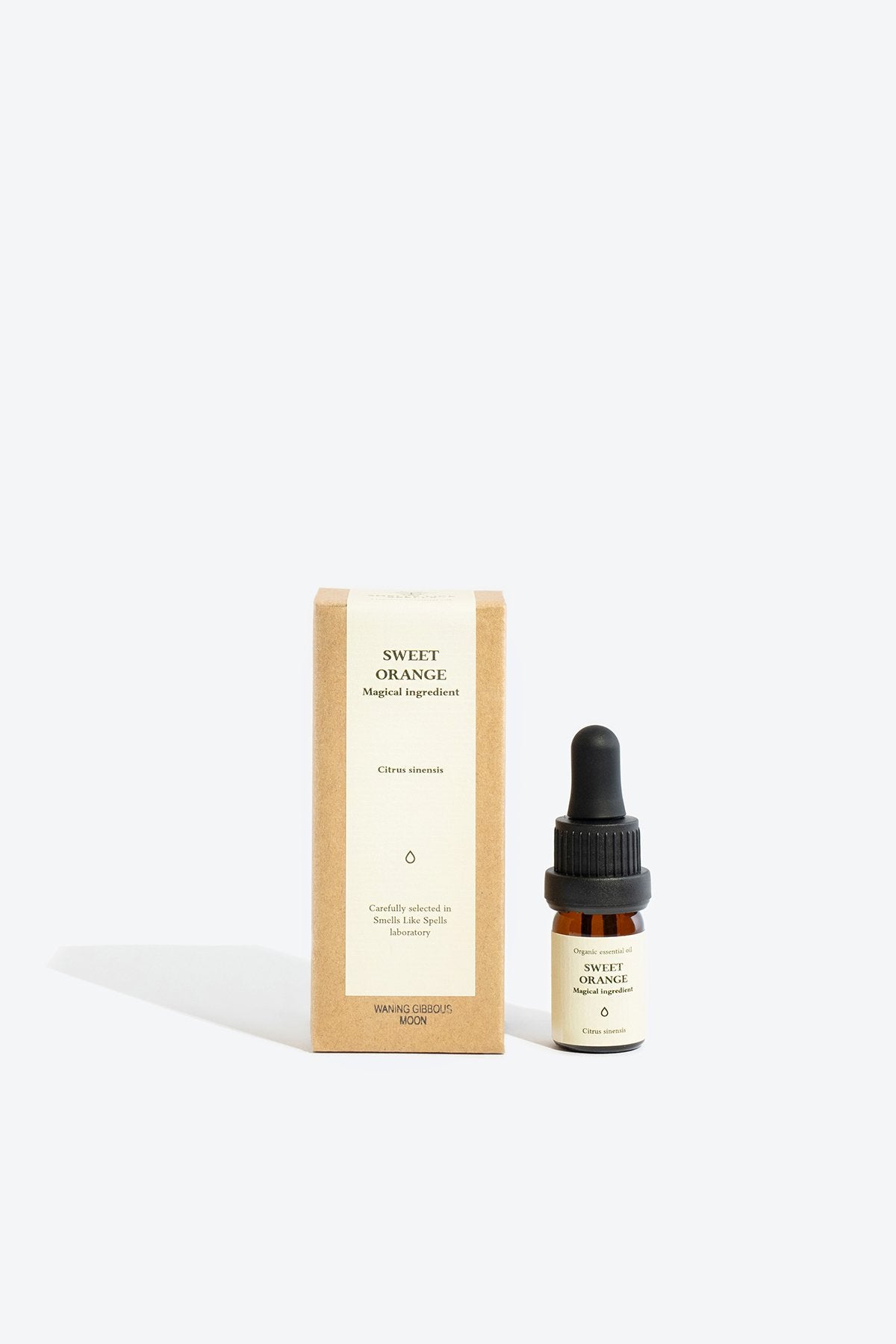 3. Smells Like Spells SWEET ORANGE Essential Oil with packaging, showing 5 ml glass bottle and box