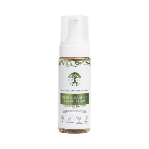4. Studio image of HOIA homespa Deep Cleansing Facial Foam, showcasing product design and label