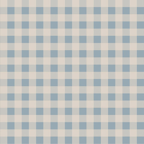 2. Blue and cream checkered wallpaper pattern with small 2.5 cm squares, suitable for universal decor