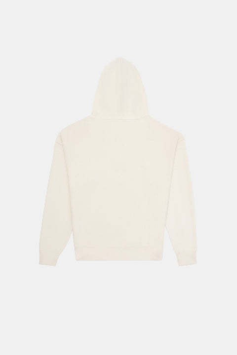 5. Back view of cream Sossu Deer Hoodie in studio setting