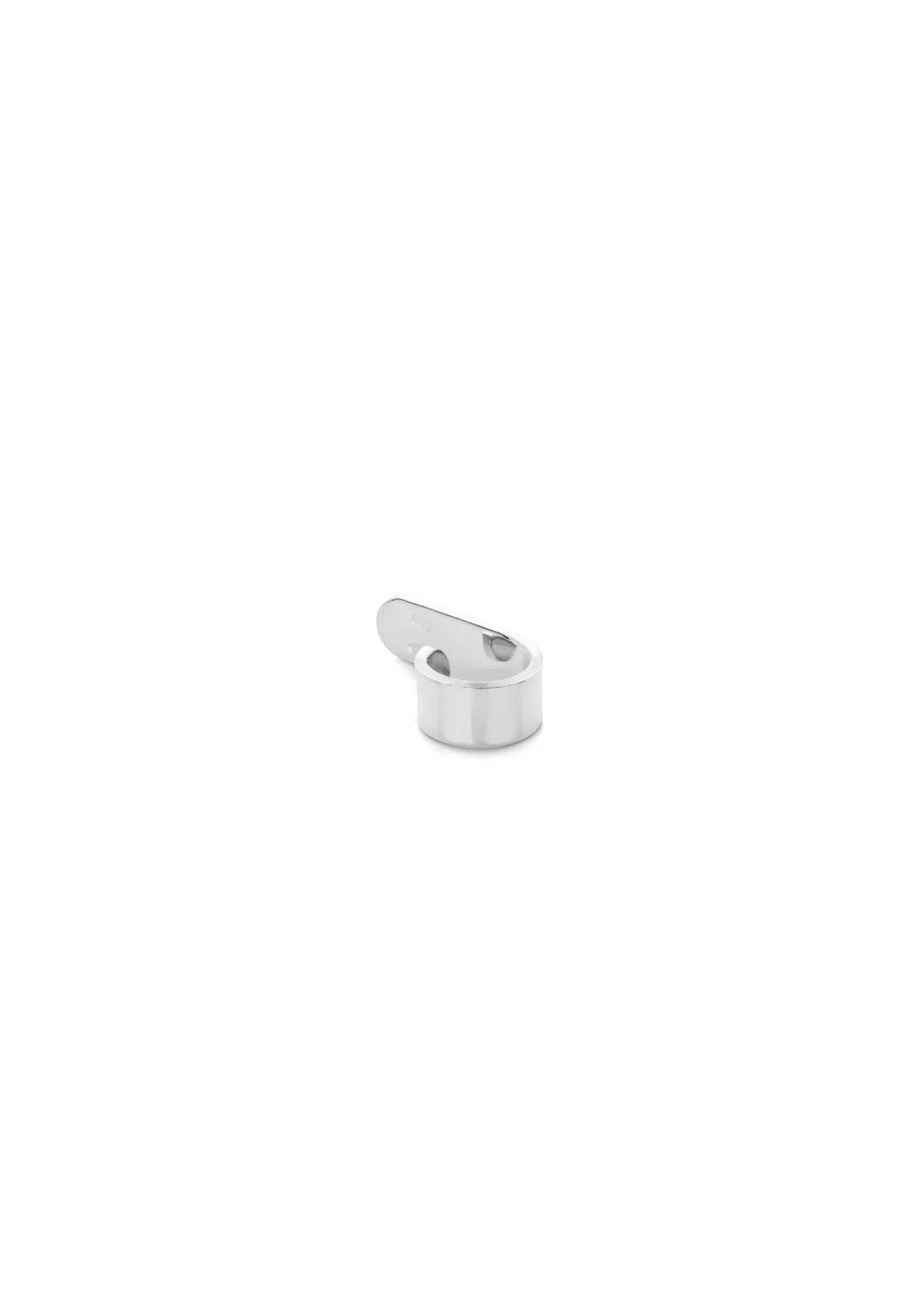 8. Studio product image of NO MORE Flat Upper Ear Cuff in sterling silver, shown in a minimalist style