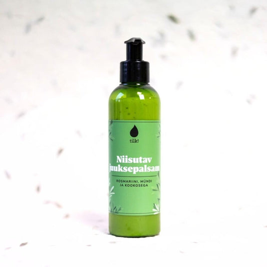 2. Tilk! Hair Conditioner with Mint, Rosemary, and Coconut, 200ml, shown in studio setting