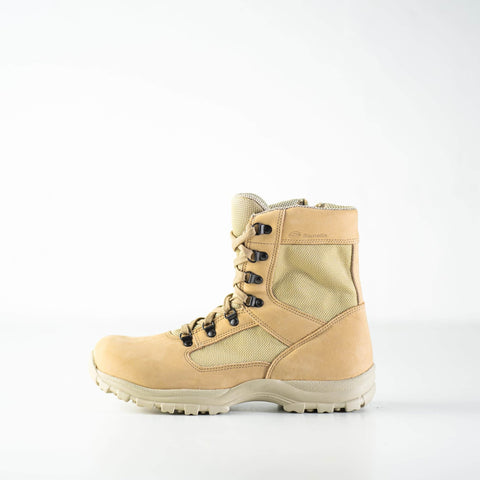 5. Samelin Light Street Boots 582 in beige, studio shot highlighting waterproof nubuck leather and textile