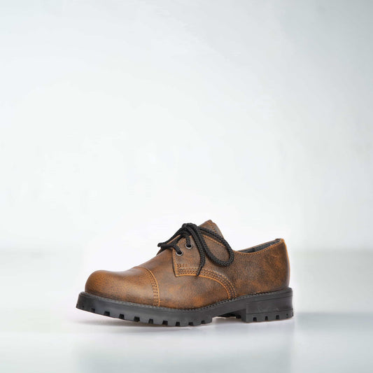 1. Unisex light brown leather Samelin Widgets in studio setting, showcasing military-grade quality and robust design
