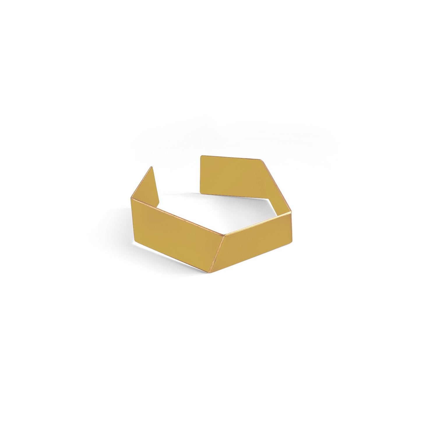 4. Gold Lisa Kroeber Jewellery Folded Bracelet in studio setting, emphasizing unique artisanal craftsmanship
