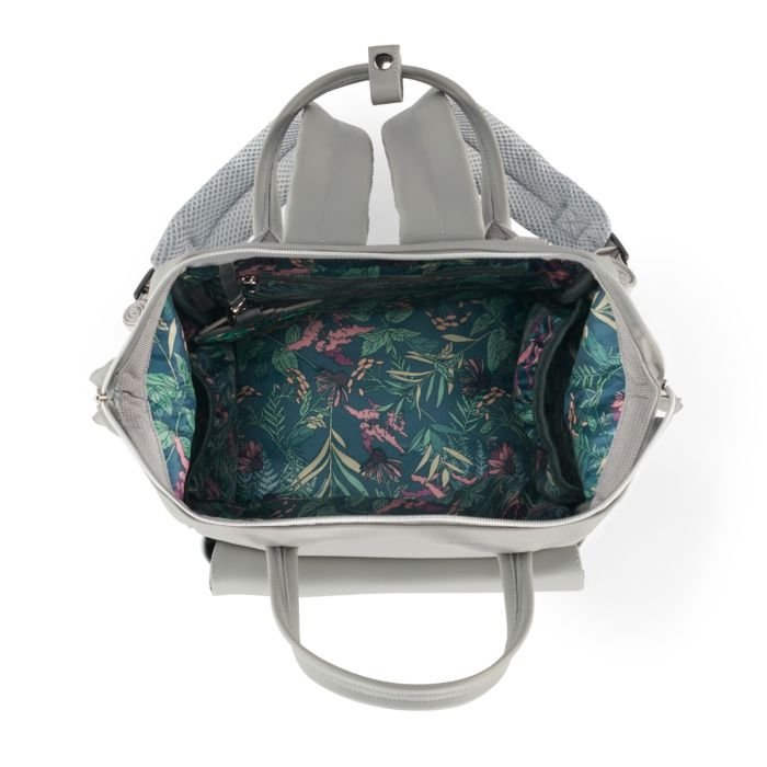 3. Interior view of Kinderkraft Treasureback backpack with floral print lining and spacious compartment