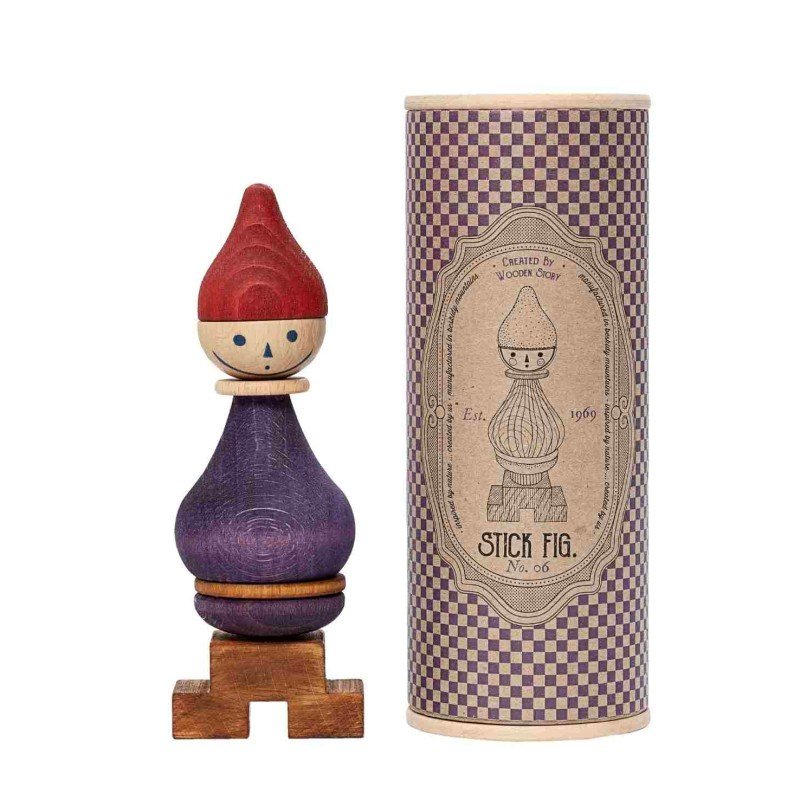 2. LALA Stick Figure Puzzle in purple with packaging on white background