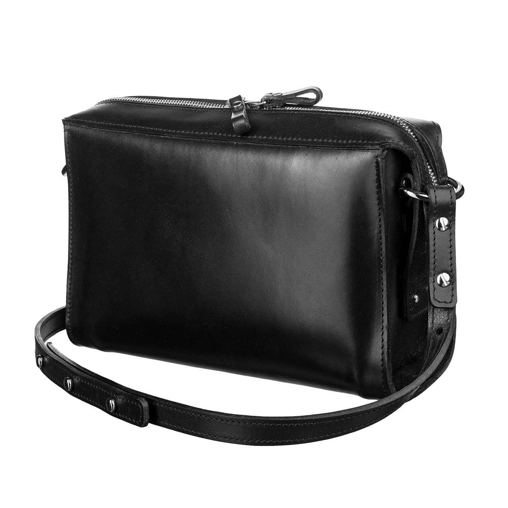 7. Black Stella Soomlais Treasure Box handbag with adjustable strap, studio product shot
