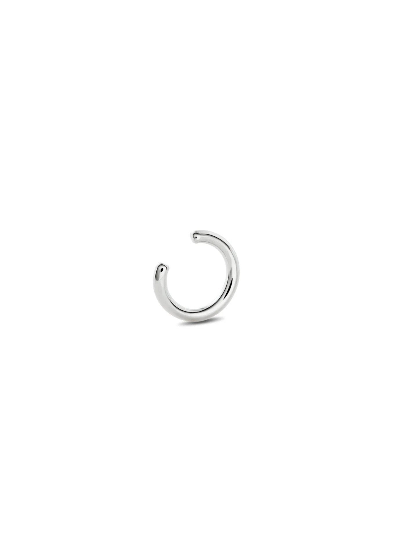 7. Studio shot of NO MORE silver Line Ear Cuff, showcasing minimalist design