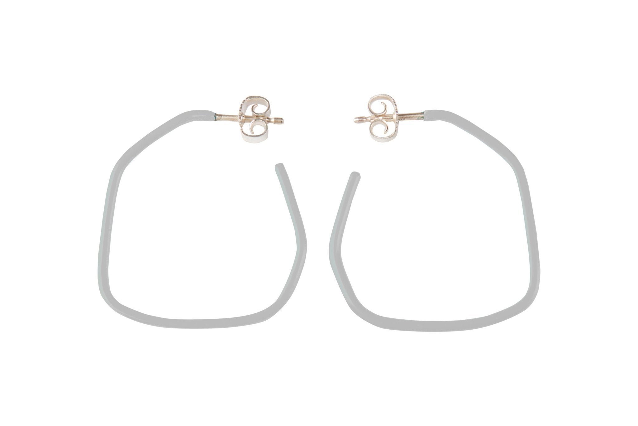 9. Studio image of Lisa Kroeber Jewellery Lines Earrings in grey