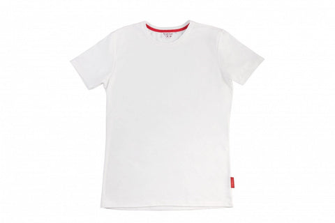 2. Men's white tan-through t-shirt by Smarttan shown on male model in studio