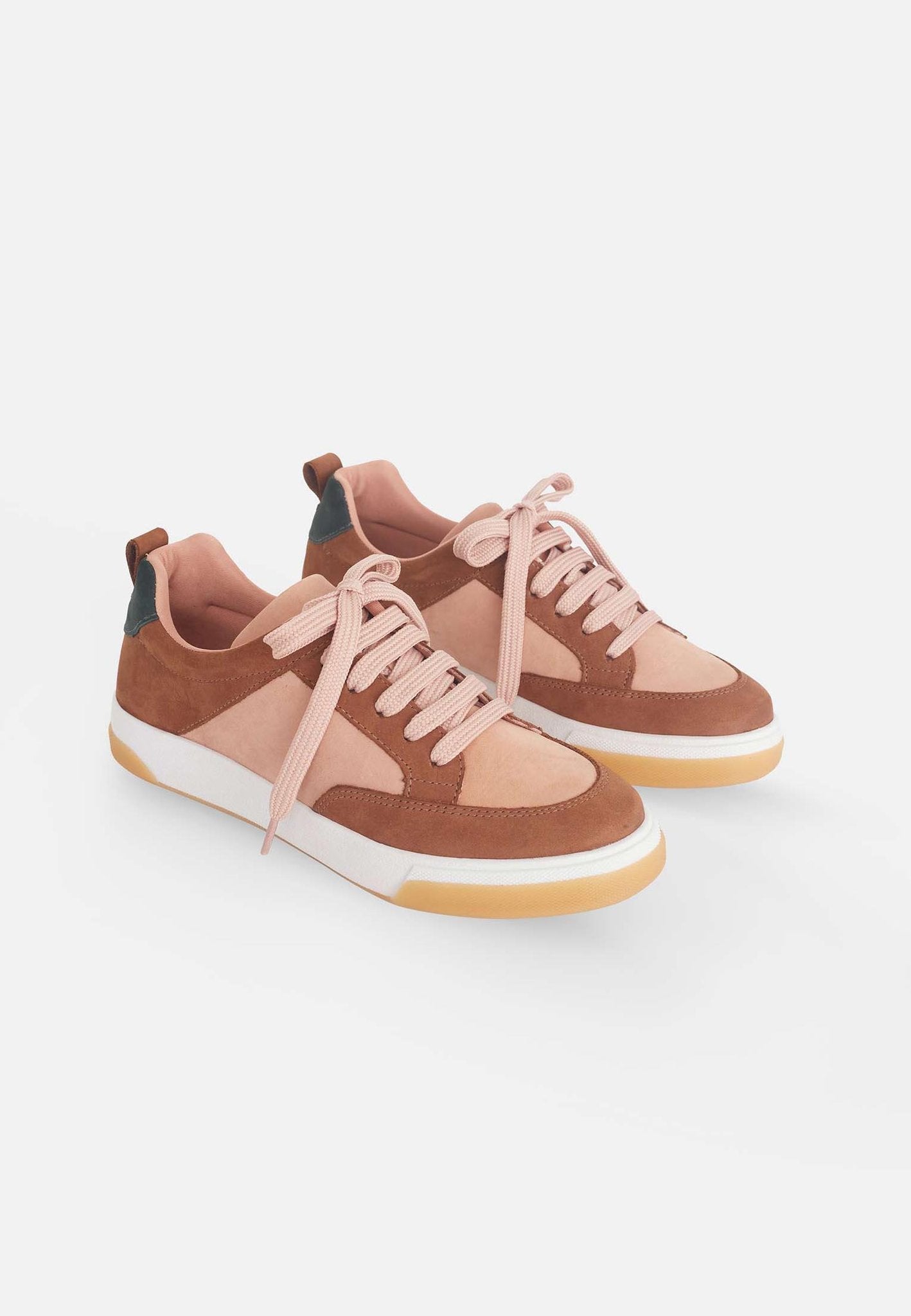 3. Women's Allamanda sneakers by Mangará in multicolored suede, side view studio shot
