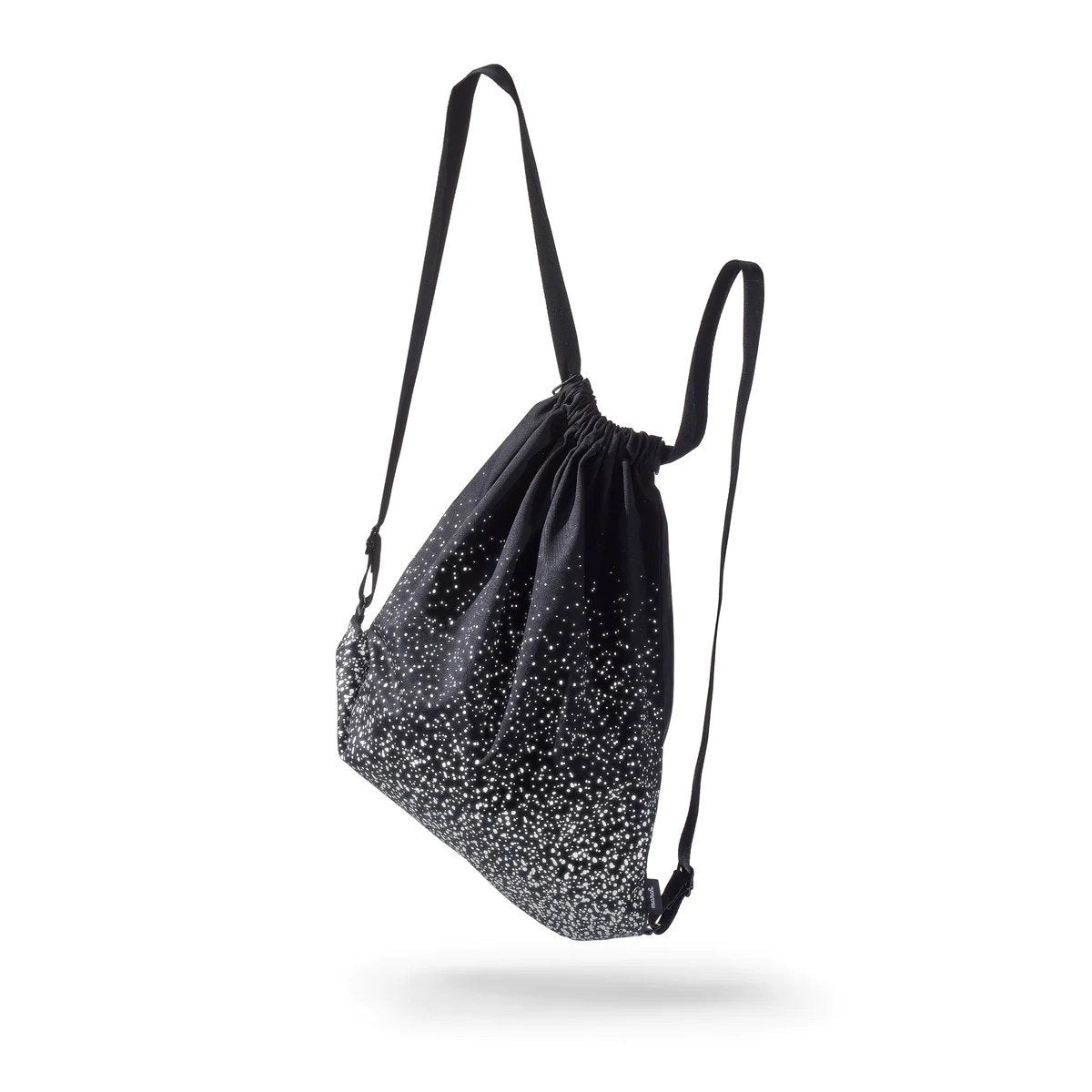 2. Studio image of March Design Studio's Water Resistant Reflective Backpack SPLASH with adjustable straps and reflective print