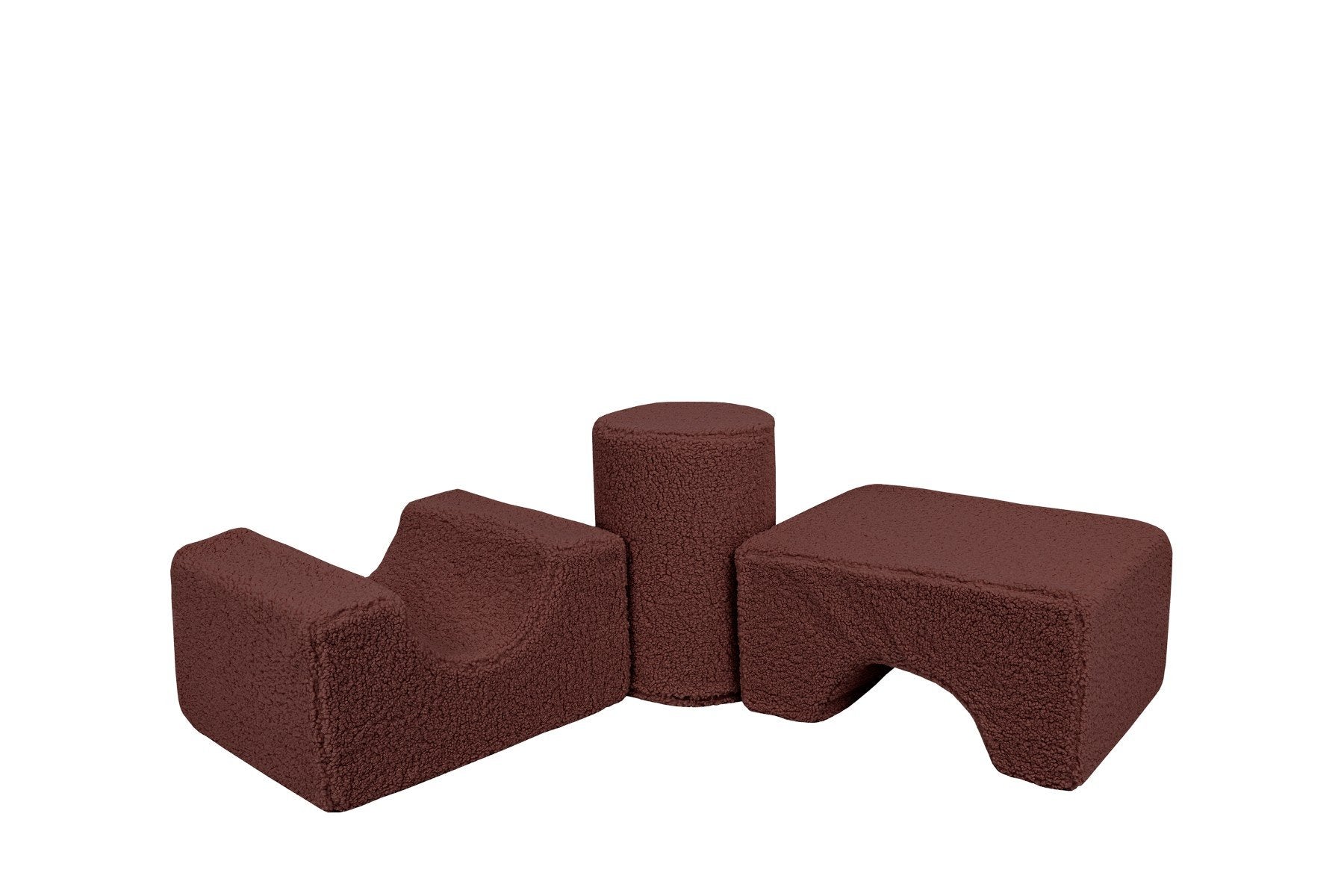2. Brown MeowBaby Bearly Shape Set with three elements arranged in a row on a white background.