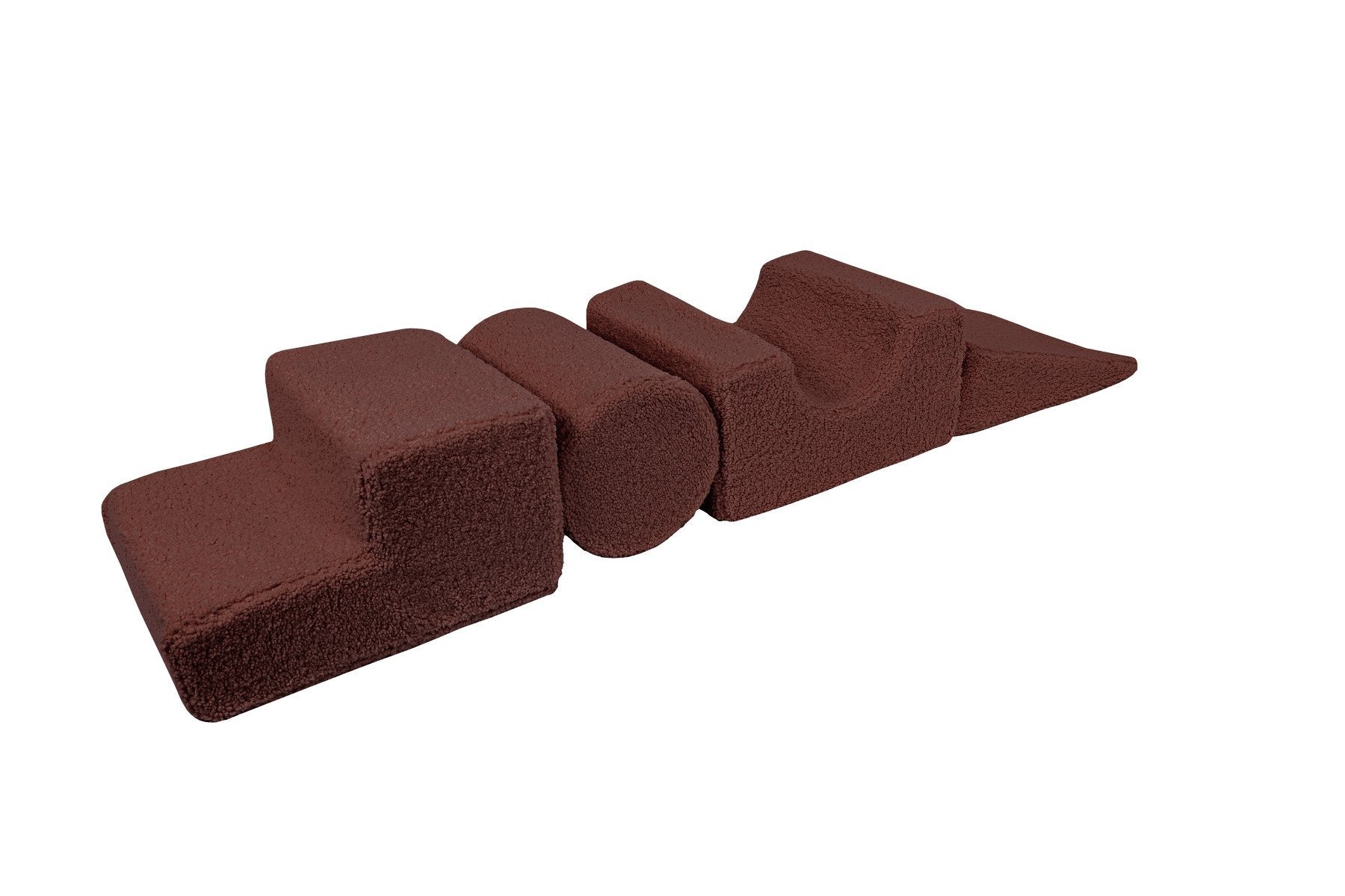 4. Brown MeowBaby Bearly Shape Set with four elements aligned in a row on a white background