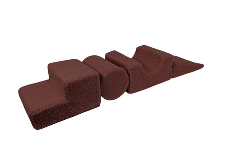 4. Brown MeowBaby Bearly Shape Set with four elements aligned in a row on a white background