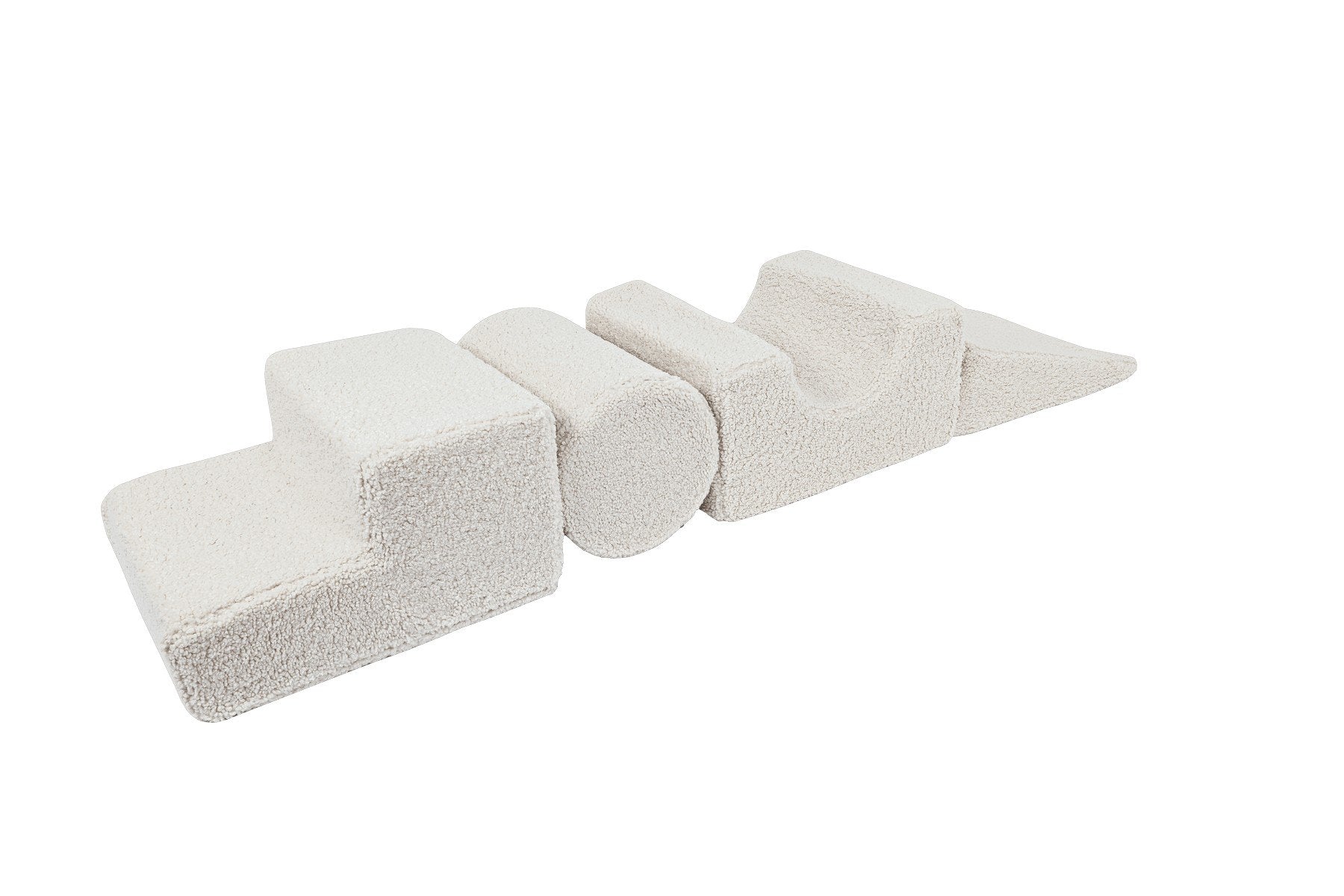 3. Ecru MeowBaby Bearly Shape Set with four elements in a linear arrangement on a white background