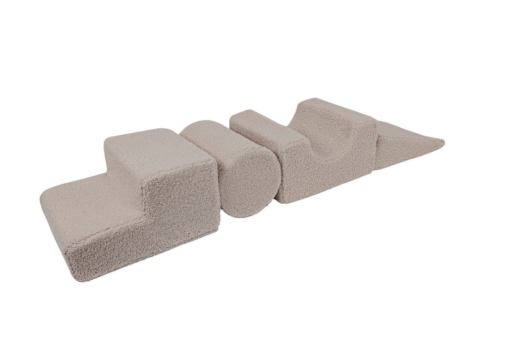 3. Close-up of gray MeowBaby Bearly Shape Set elements showing texture and design