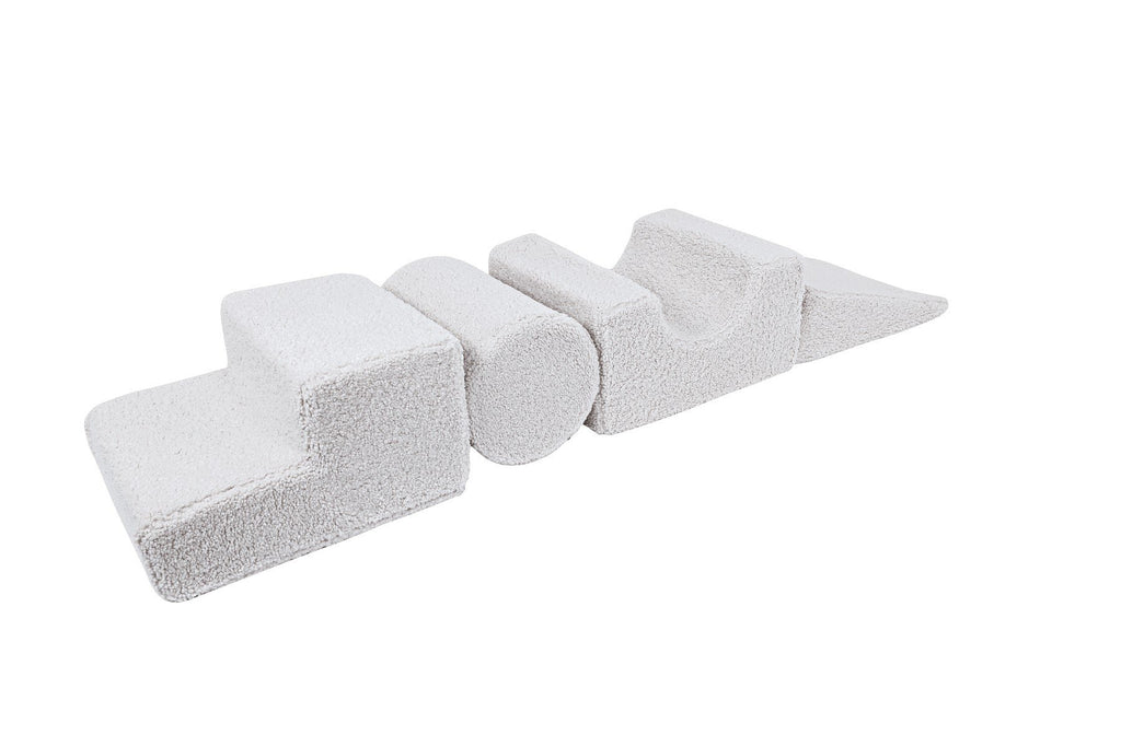 3. White MeowBaby Bearly Shape Set with four elements in a linear arrangement on a white background