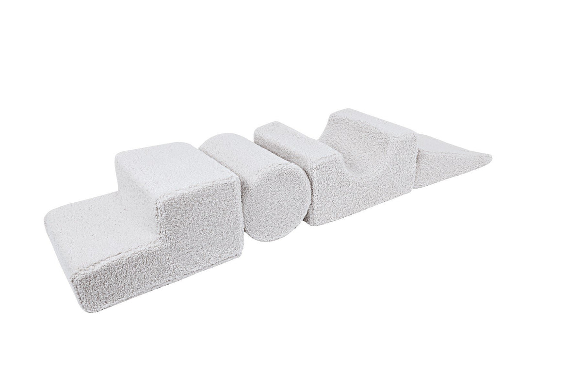 3. White MeowBaby Bearly Shape Set with four elements in a linear arrangement on a white background