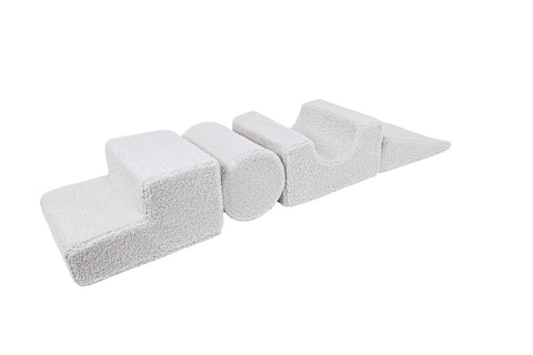 3. White MeowBaby Bearly Shape Set with four elements in a linear arrangement on a white background