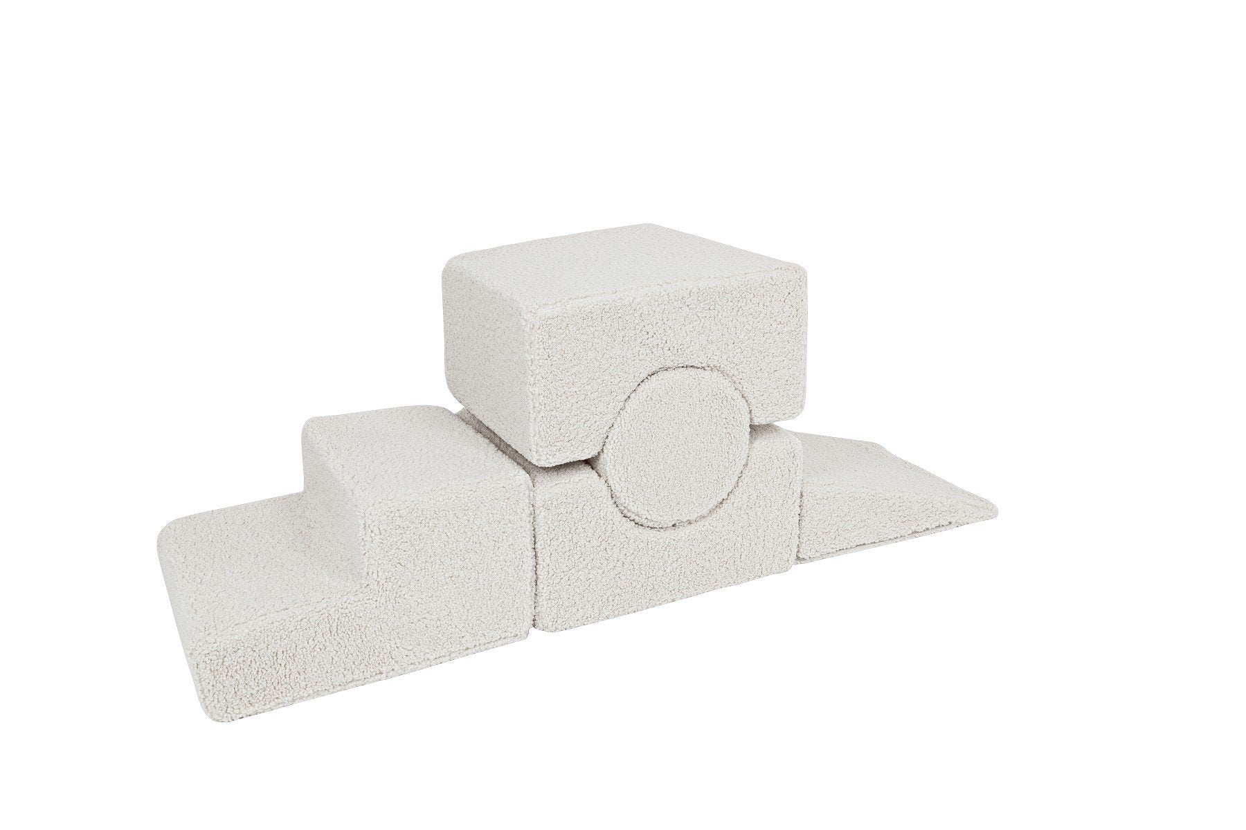 2. Ecru MeowBaby Bearly Shape Set with 5 elements arranged in a linear structure on a white background