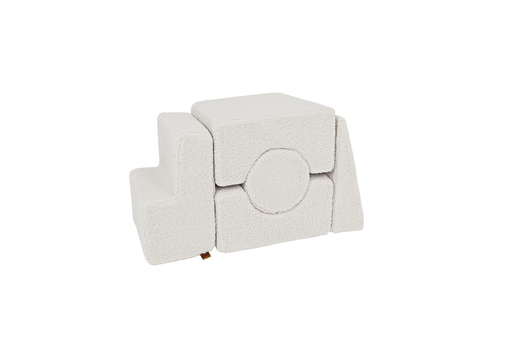 1. Ecru MeowBaby Bearly Shape Set with 5 elements stacked in a compact arrangement on a white background