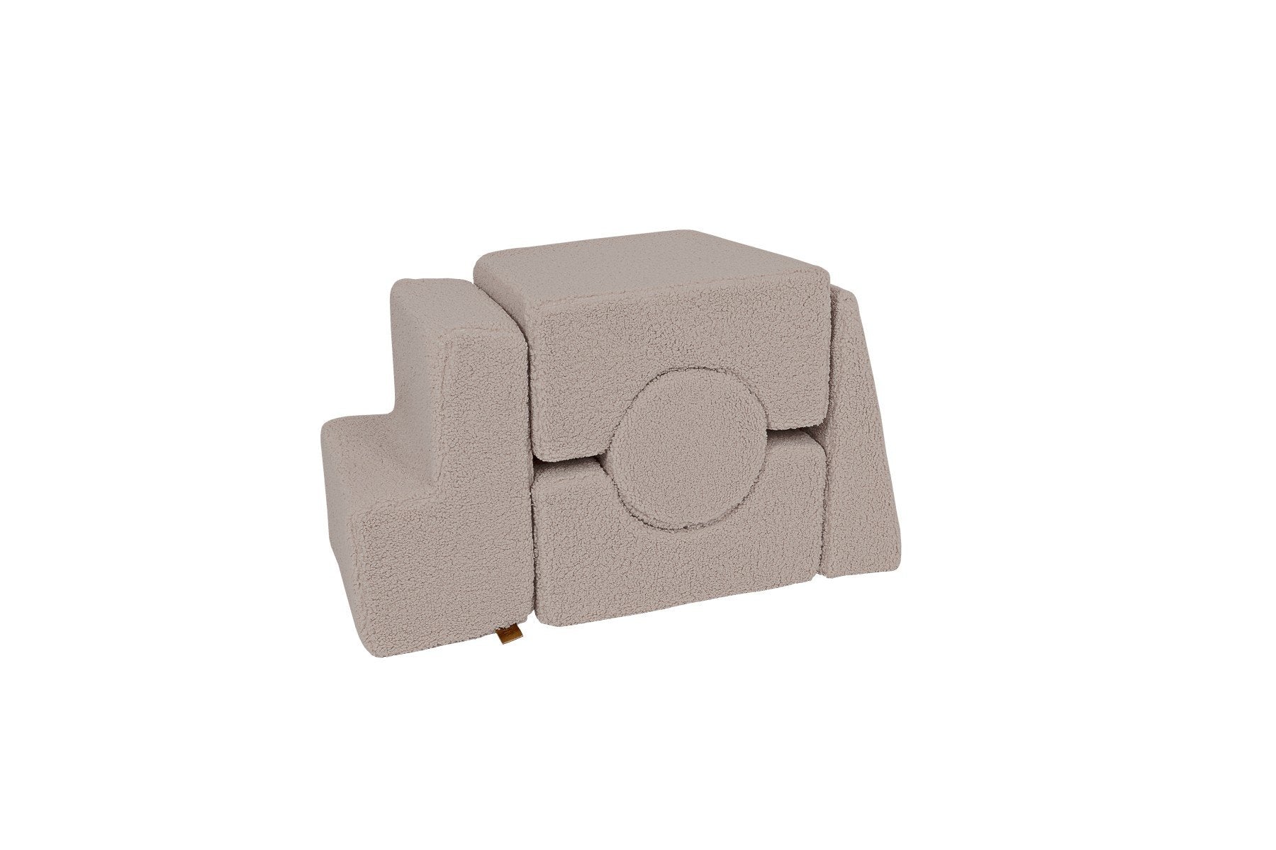 2. Gray MeowBaby Bearly Shape Set with 5 elements stacked in a compact arrangement on a white background