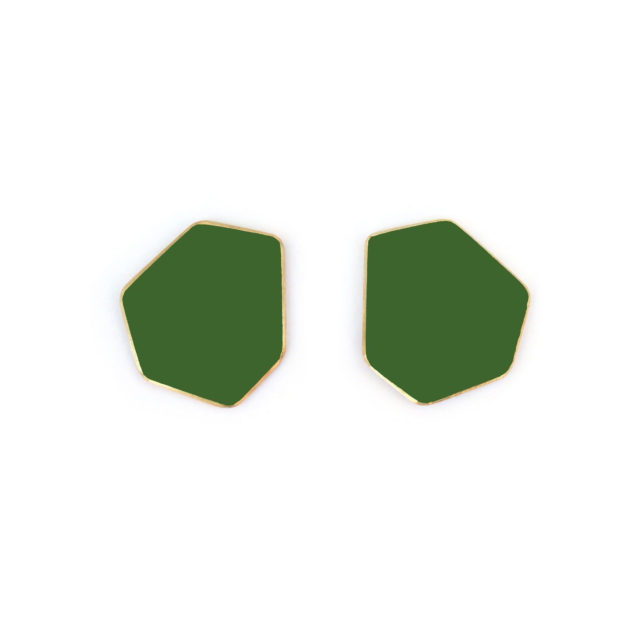 16. Lisa Kroeber Jewellery MINI earrings in green, studio shot