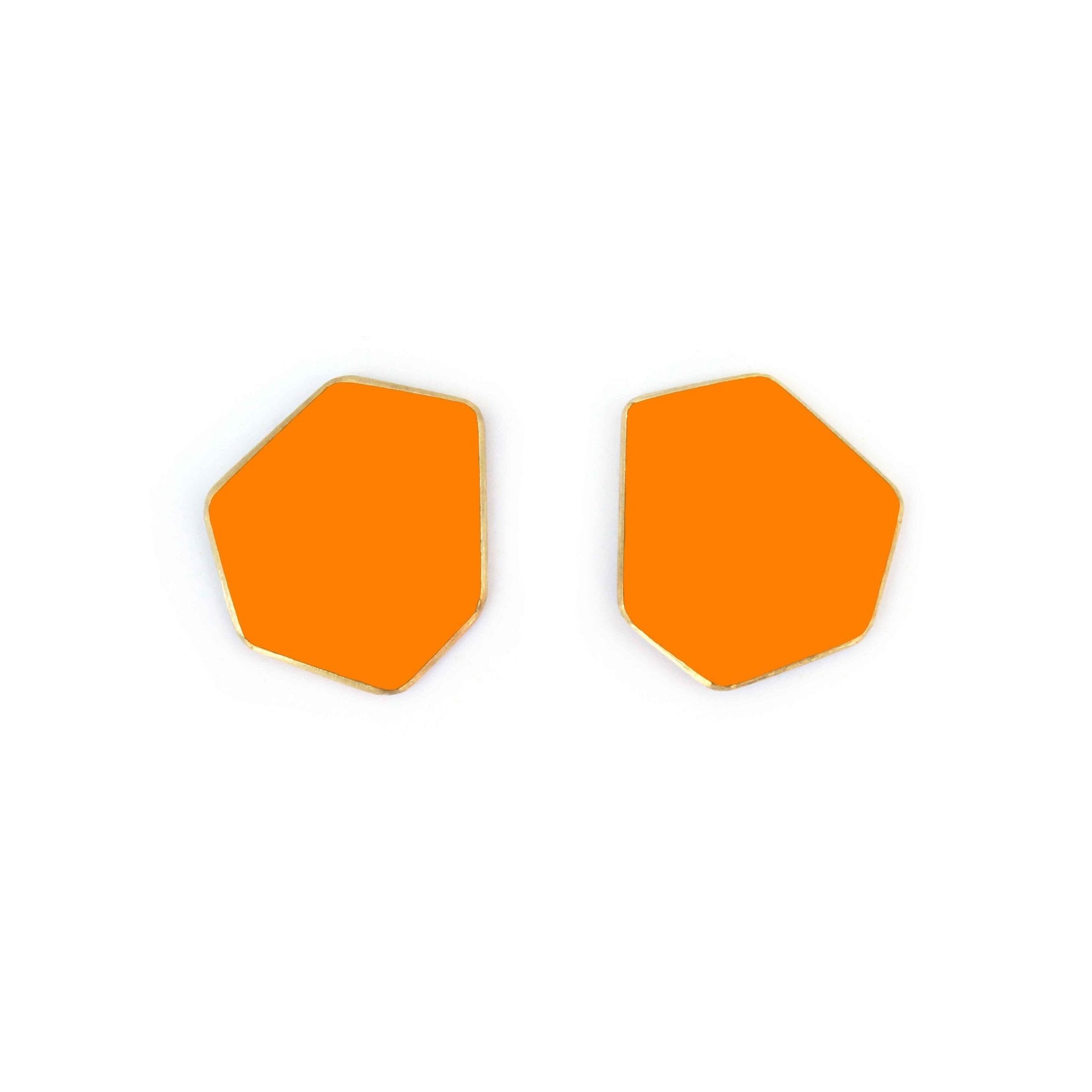 14. Lisa Kroeber Jewellery MINI earrings in orange, studio shot