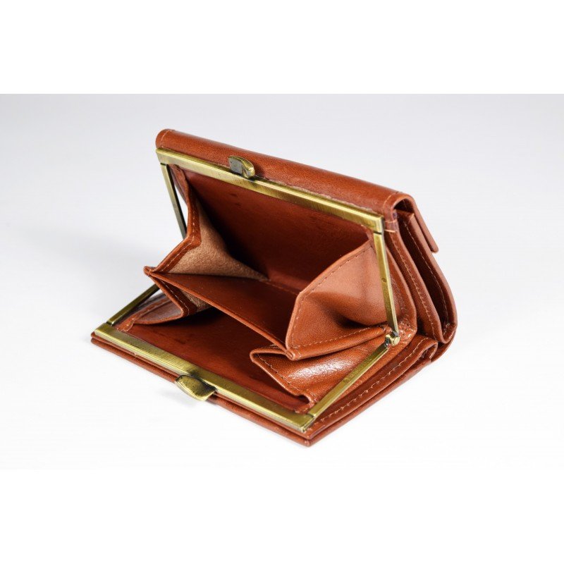 10. Interior view of Papillon women's leather wallet, highlighting coin pocket and organized storage