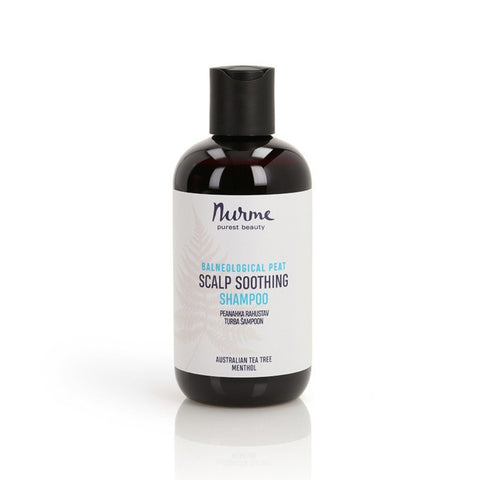 2. Nurme Palneological Peat Scalp Soothing Shampoo 250ml bottle with black cap on white background