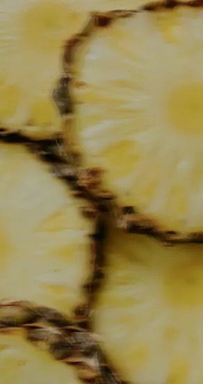 8. Close-up of sliced pineapples, representing fruity notes in maar Ego Rex perfume